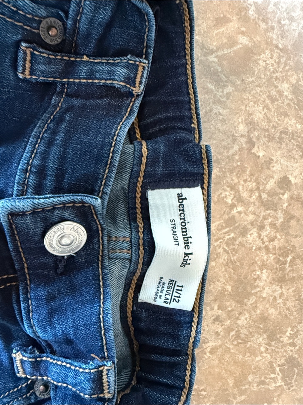abercrombie kids Dark Blue Denim Straight Jeans Boy Size 11/12